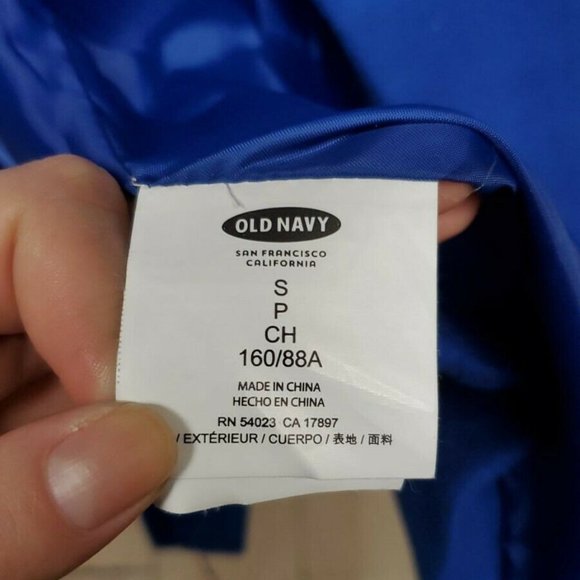 Women's Old Navy Lined Winter Coat Jacket Bright Blue Size Small S - Picture 6 of 7